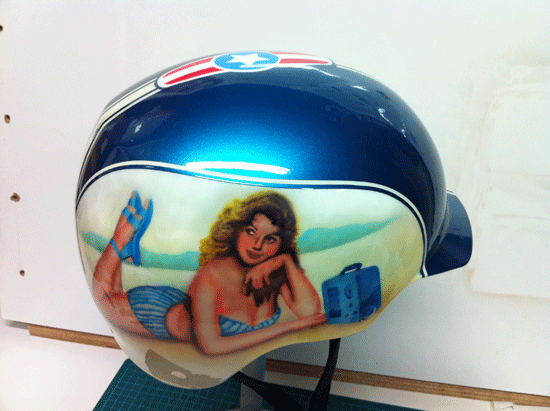 Airbrush PinUp Helmet